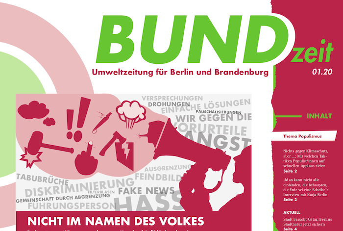 Screenshot BUNDzeit zeigt Logo und Artikel-Intro